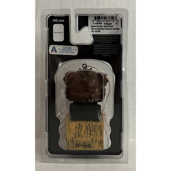 Boston Bruins NHL Sports Mascot Ornament Anthropomorphic Brown Bear Blade - Picture 3 of 4
